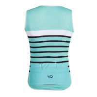 WEAR DESIGN DEBARDEUR PRO LIGHT BLANC ET VERT D EAU Débardeur vélo femme pas cher